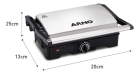 Grill Arno Dual Inox com abertura de 180° GNOX