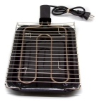 Churrasqueira Elétrica Grill Esmaltada Portátil Preta