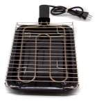 Churrasqueira Elétrica Grill Esmaltada Portátil Preta