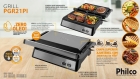 Grill E Sanduicheira Philco PGR21PI Antiaderente 2 Em 1 Inox