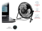 Mini Ventilador Usb Portátil - Ultra Silencioso - Dolce Home Estrutura Preto