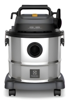 Aspirador água pó Electrolux função sopro compacto liquidos quimicos inox 1800W 20L total 15L util protetor termico GT20i