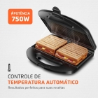 Sanduicheira Master Grill 750w S-20 Preto/inox Mondial Cor Preto