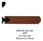 Ventilador De Teto Marbella 3 Pás Em Verniz New Preto 130w Linha Silver 51.01-0856