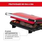 Grill Compact Uno Anti Aderentes Vermelho - Arno
