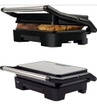 Grill Elétrico Mallory Asteria Compact Preto Inox - Cor Inox/Preto