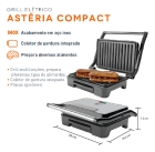 Grill Mallory Inox Asteria Compact Cor Preto E Inox