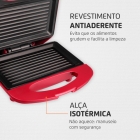 Sanduicheira Inox Grill Red Premium 800w S-19 Mondial Cor Vermelho