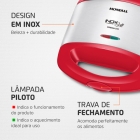 Sanduicheira Inox Grill Red Premium 800w S-19 Mondial Cor Vermelho