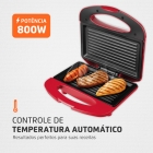 Sanduicheira Inox Grill Red Premium 800w S-19 Mondial Cor Vermelho