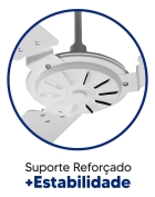 Ventilador de teto Ventex Comercial com 3 pás de MDF branco estrutura branco, 1.1m de diâmetro