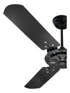 Ventilador de teto Ventex Comercial com 3 pás de MDF preto estrutura preto, 1.1m de diâmetro