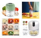 Triturador De Alho Processador Elétrico Usb 3 Lâminas Cor Branco