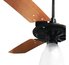 Ventex Interna Yris Ventilador De Teto Diâmetro 1.1 cm Preto Mogno MDF