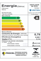 Ventilador De Teto Inverter Legacy Led 3 Pás Branco E Pinheiro Com Controle Remoto Ventisol