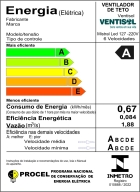 Ventilador De Teto Inverter Mistral Led 3 Pás Com Controle Remoto Ventisol Branco
