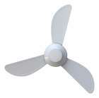 Ventilador De Teto Inverter Mistral Led 3 Pás Com Controle Remoto Ventisol Branco