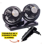 Mini Ventilador Painel Caminhão Carro 12v Rotação 360 Diâmetro 10 Cm