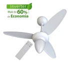 Ventilador de Teto Inverter Wind com Controle Ventisol Cor Branco Diâmetro 96cm