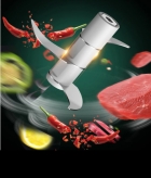 Mini Processador Alimento Triturador Alho El&eacute;trico Usb 250ml Cor Branco