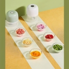 Mini Processador Alimento Triturador Alho El&eacute;trico Usb 250ml Cor Branco