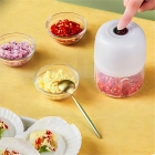 Mini Processador Alimento Triturador Alho El&eacute;trico Usb 250ml Cor Branco