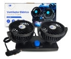 Ventilador Automotivo Duplo 12v Ajustável 2 Velocidade Diâmetro 11 Cm