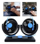 Ventilador Automotivo Duplo 12v Ajustável 2 Velocidade Diâmetro 11 Cm