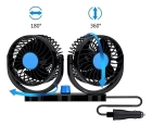 Ventilador Automotivo Duplo 12v Ajustável 2 Velocidade Diâmetro 11 Cm