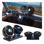 Ventilador Automotivo Duplo 12v Ajustável 2 Velocidade Diâmetro 11 Cm