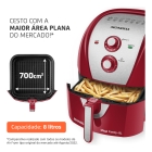 Fritadeira Sem Óleo Air Fryer 8L Mondial 1900W - AFN-80-RI