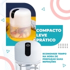 Mini Moedor Elétrico Alho Cebola Sem Fio Usb Processador Cor Branco 110V/220V