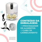 Mini Moedor Elétrico Alho Cebola Sem Fio Usb Processador Cor Branco 110V/220V