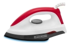 Ferro de Passar Roupa Elétrico a Seco Black Decker Com Base Antiaderente Vermelho e Branco Modelo F300