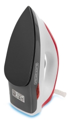 Ferro de Passar Roupa Elétrico a Seco Black Decker Com Base Antiaderente Vermelho e Branco Modelo F300