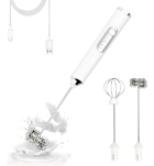 Mini Mixer 2 Em 1 Eletrico Misturador De Bebida Espuma Leite Cor Branca
