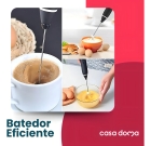 Mini Mixer 2 Em 1 Eletrico Misturador De Bebida Espuma Leite Cor Branca