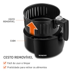 Fritadeira El&eacute;trica Ar Af-35-bf Air Fryer 3,5l Preta Mondial