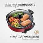 Panela Elétrica Pe-28 Redonda 1200w Mondial Cor Vermelho