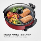 Panela Elétrica Pe-28 Redonda 1200w Mondial Cor Vermelho