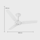 Ventilador De Teto Branco Tron Eco San Casa Aparta Diâmetro 96 Cm Frequência 0 Material Das Pás 0 Quantidade De Pás 3