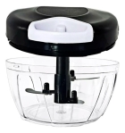 Mini Processador E Triturador De Alimentos Alho Cebola 500ml Cor Preto