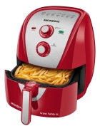 Fritadeira Sem &Oacute;leo Air Fryer 6L Mondial 1900W - AFN-60-RI cor Vermelho/Inox