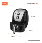 Fritadeira Sem &Oacute;leo Air Fryer 6L, Mondial, 1900W - AFN-60-BI