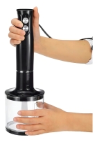 Mixer Turbo Vertical 4em1 Moedor Processador Alimentos Inox Cor Preto