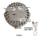 Mini Ventilador Berço Carrinho De Bebe Portatil Articulavel