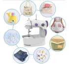 Mini Máquina De Costura Reta Portátil Bivolt 110v/220v Cor Branco