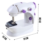 Mini Máquina De Costura Reta Portátil Bivolt 110v/220v Cor Branco