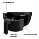 Fritadeira Air Fryer 4,5l Potente 1400w Amvox Arf 1205 Cor Preto
