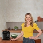 Panela Elétrica Electrolux vapor arroz capacidade 2L 6 Xícaras 2 em 1 timer panela antiaderente tampa com visor transparente ERC10 inox por Rita Lobo